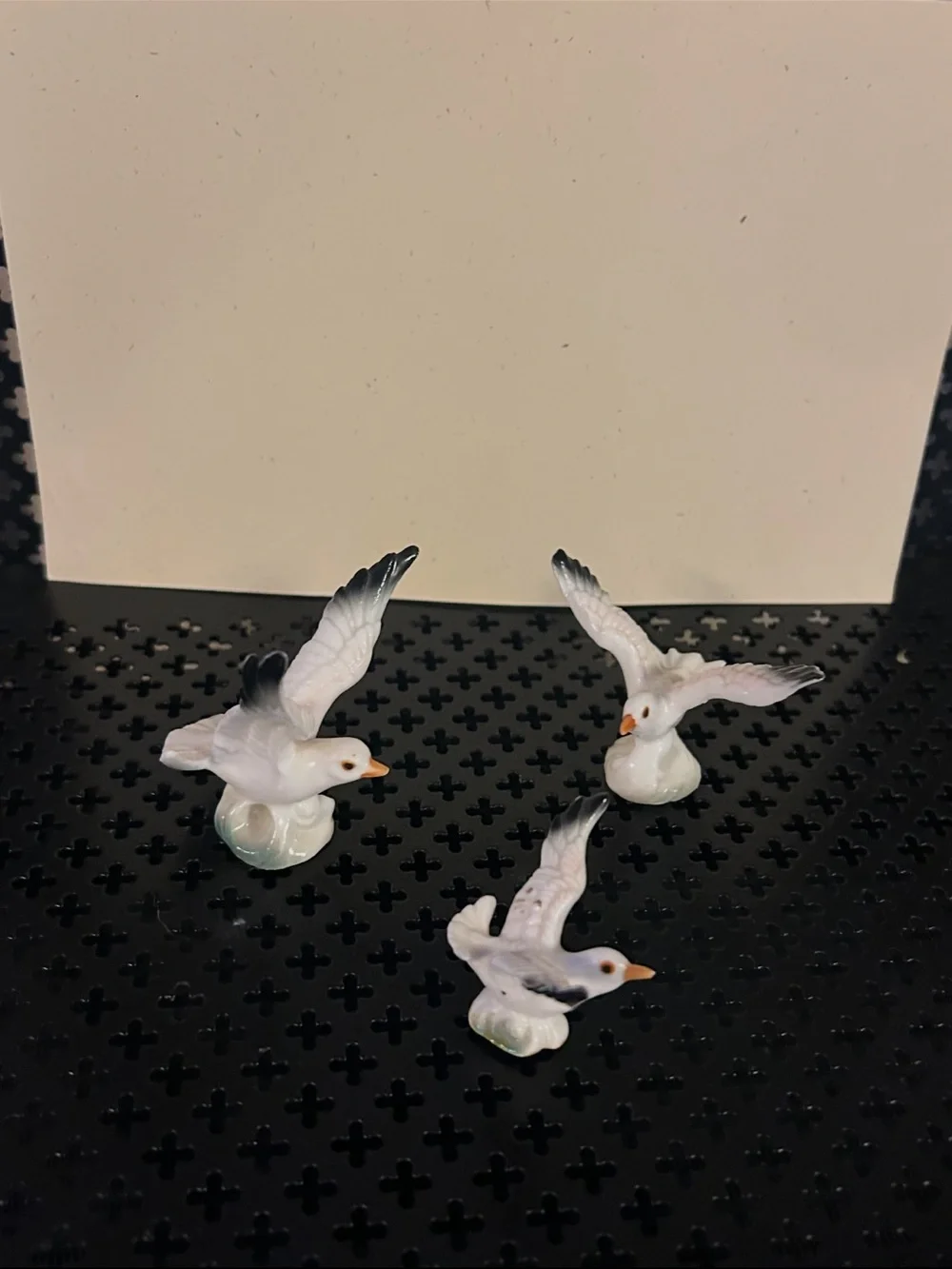 Vintage Bone China Seagull Bird Figurines Set of 3 Japan Style
